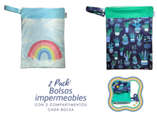 Cargar imagen en el visor de la galería, 2-Pack Wetbags (Bolsas De Tela Impermeable) de 2 cierres