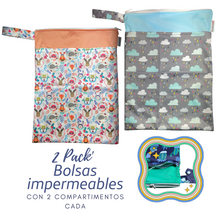 Cargar imagen en el visor de la galería, 2-Pack Wetbags (Bolsas De Tela Impermeable) de 2 cierres