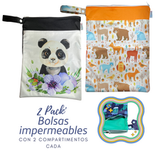 Cargar imagen en el visor de la galería, 2-Pack Wetbags (Bolsas De Tela Impermeable) de 2 cierres