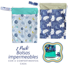 Cargar imagen en el visor de la galería, 2-Pack Wetbags (Bolsas De Tela Impermeable) de 2 cierres