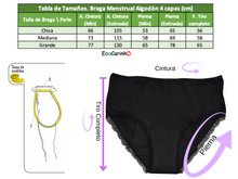 Cargar imagen en el visor de la galería, EcoCarinho. Braga menstrual reutilizable de algodón color negro. Siéntete súper cómoda, segura y protegida.