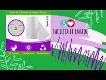 Cargar y reproducir el video en el visor de la galería, 3-Pack. Rollos de 100 hojas de fibra de Bambú
