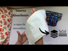 Cargar y reproducir el video en el visor de la galería, 5-Pack. Kit de Pañales ecológicos tela Toque Seco